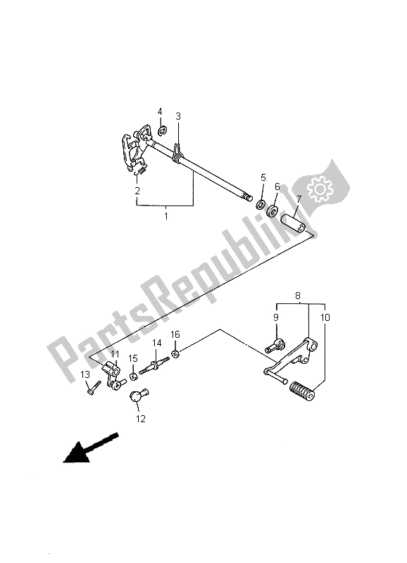 All parts for the Shifter of the Yamaha XJ 600S Diversion 2000