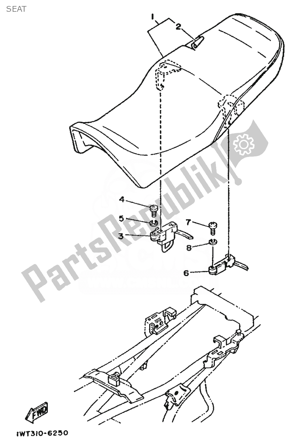 Wszystkie części do Siedzenie Yamaha RD 350 1991