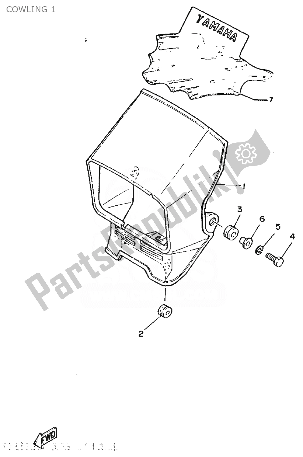 Toutes les pièces pour le Capot 1 du Yamaha DT 50 1989