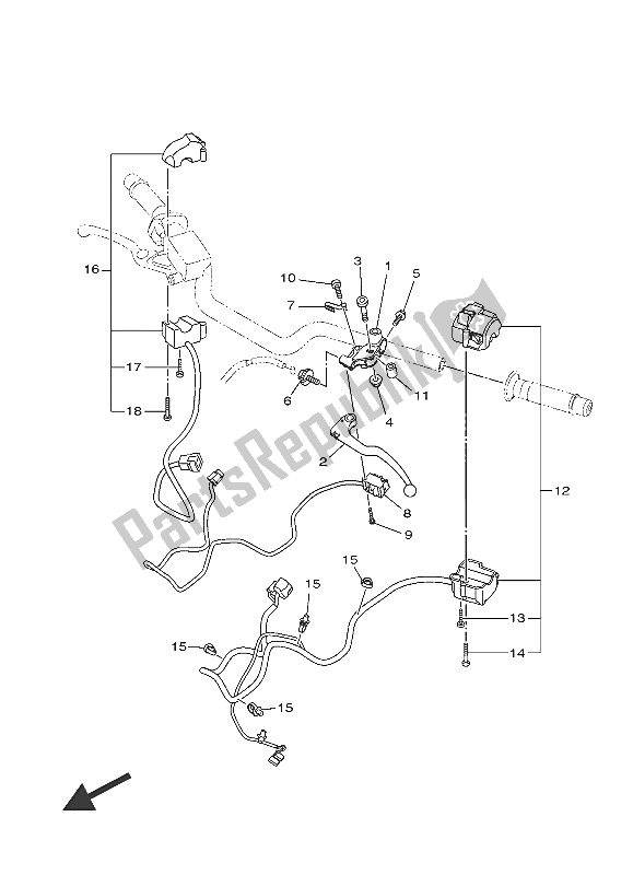 Todas las partes para Interruptor De Palanca Y Palanca de Yamaha MT 10 1000 2016