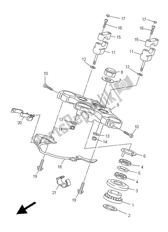 Alle onderdelen voor de Sturen van de Yamaha XJ 6F 600 2014