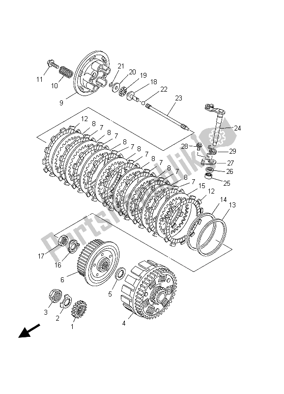 Todas las partes para Embrague de Yamaha WR 250F 2003