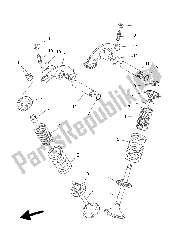 All parts for the Valve of the Yamaha YFM 400 FP BIG Bear PRO 2004