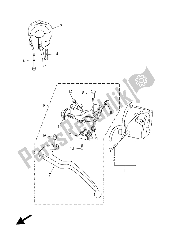 All parts for the Handle Switch & Lever of the Yamaha FZS 1000 S Fazer 2003