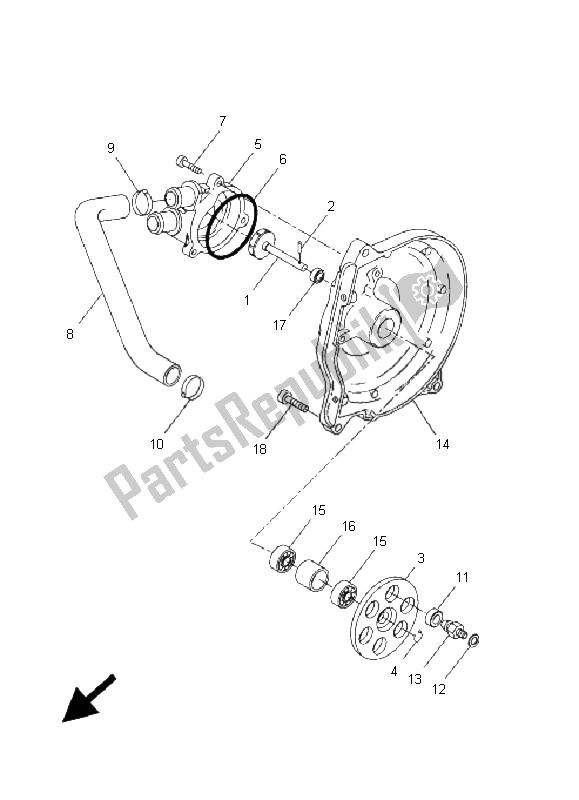 Todas las partes para Bomba De Agua de Yamaha YQ 50 Aerox 2009