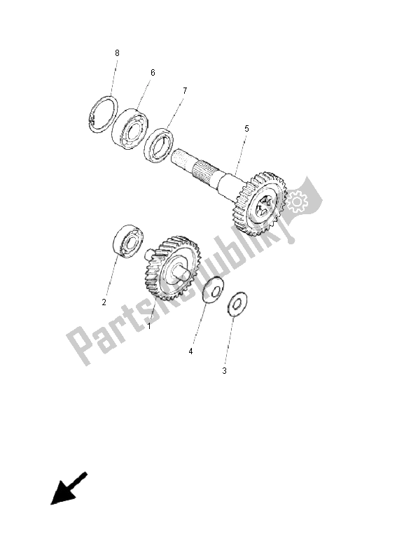 All parts for the Transmission of the Yamaha YQ 50R Aerox 2008