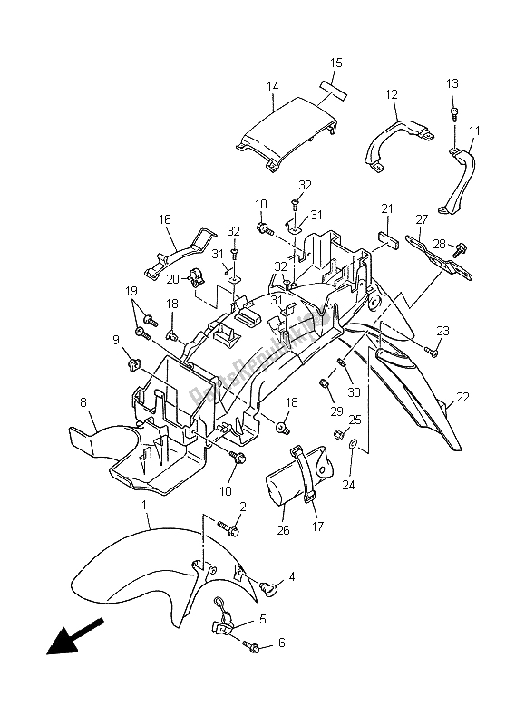 Toutes les pièces pour le Aile du Yamaha XJ 600S Diversion 1997