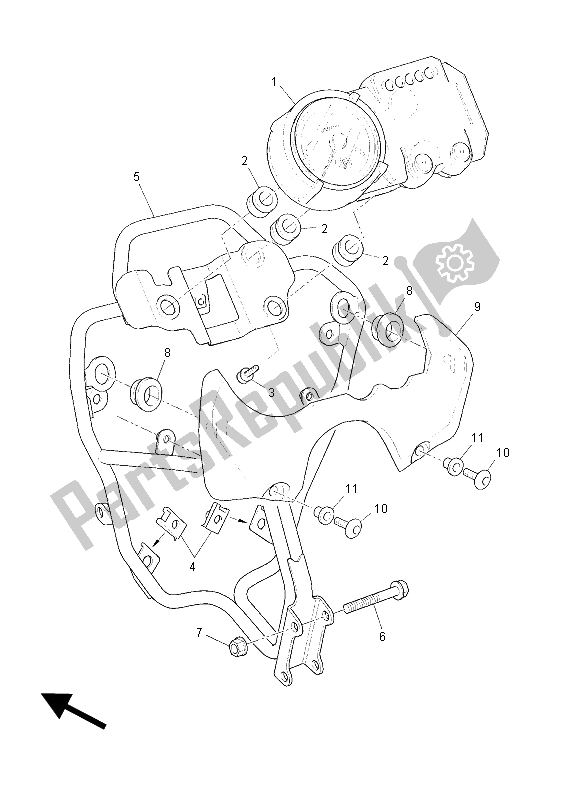 All parts for the Meter of the Yamaha XT 660Z Tenere 2015