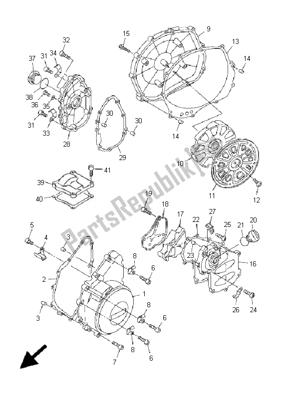 Todas las partes para Tapa Del Cárter 1 de Yamaha FJR 1300A 2010