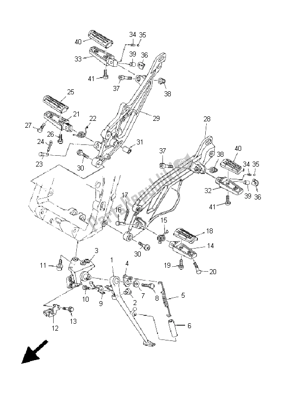 Todas las partes para Soporte Y Reposapiés de Yamaha TDM 900 2005