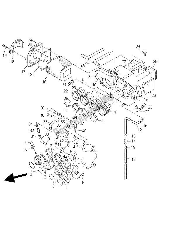 Tutte le parti per il Presa del Yamaha XJR 1300 2002