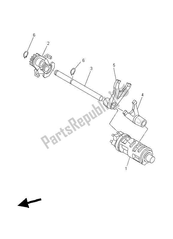 Toutes les pièces pour le Came Et Fourchette De Changement De Vitesse du Yamaha TT R 90E 2004