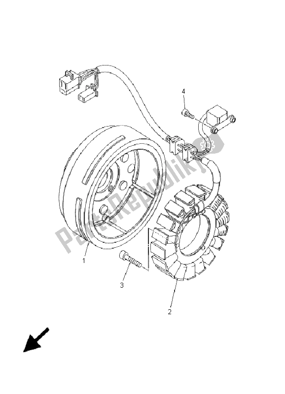 Todas las partes para Generador de Yamaha XVS 1100A Dragstar Classic 2001