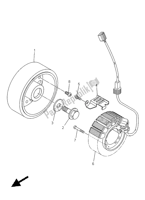 Tutte le parti per il Generatore del Yamaha XJ 6 NA 600 2014