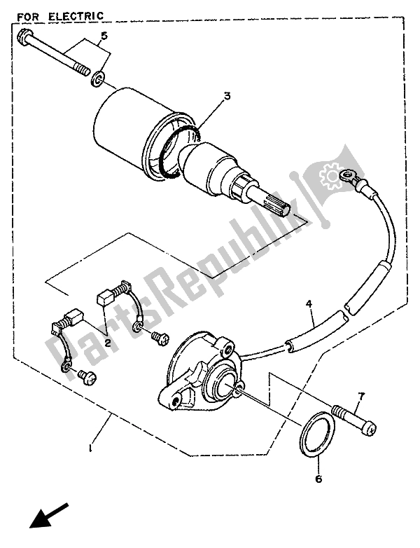 Todas as partes de Motor De Arranque do Yamaha TDR 125 1993