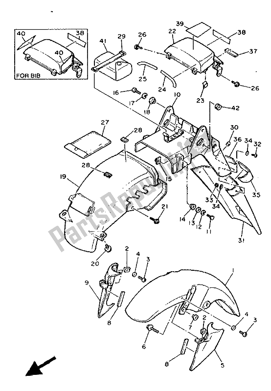 Todas las partes para Defensa de Yamaha FZR 1000 1992