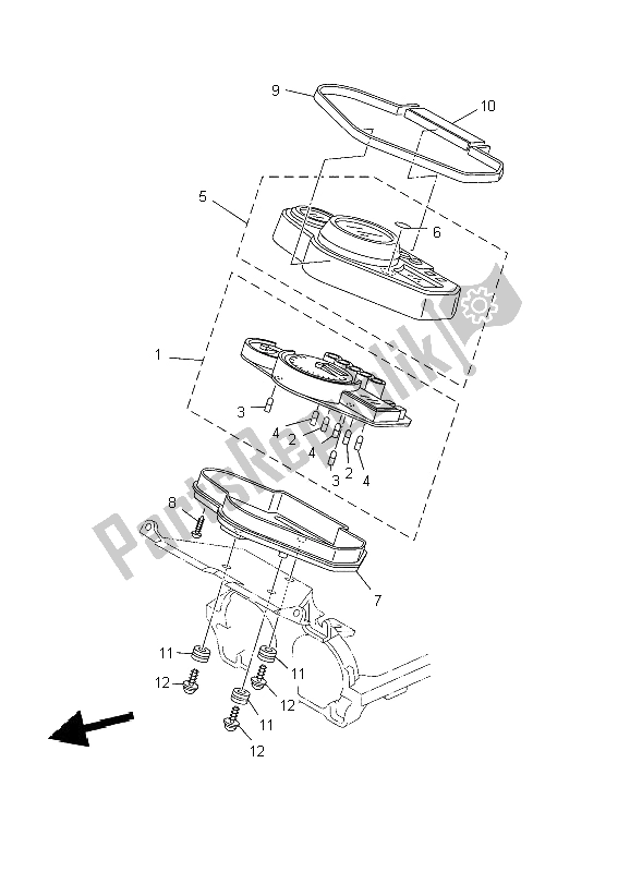 All parts for the Meter of the Yamaha TDM 900 2009