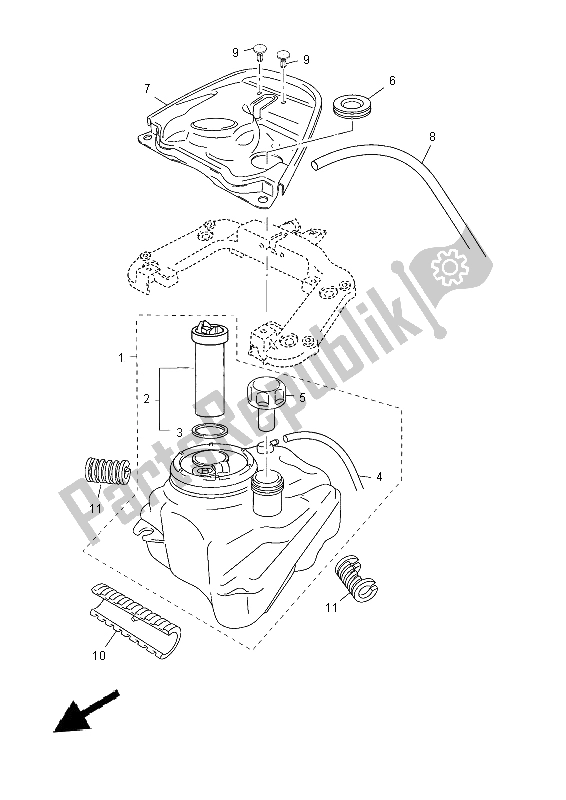 Todas las partes para Depósito De Combustible de Yamaha YN 50F 2014