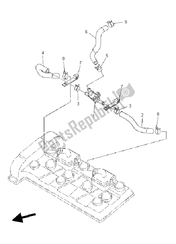 Toutes les pièces pour le Système D'induction D'air du Yamaha XJ6 SA 600 2011