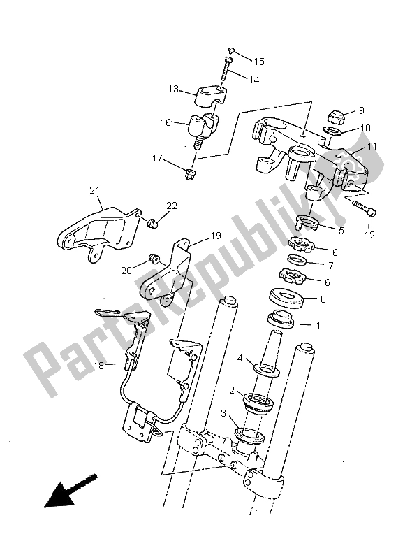 Toutes les pièces pour le Pilotage du Yamaha XJR 1300 SP 1999