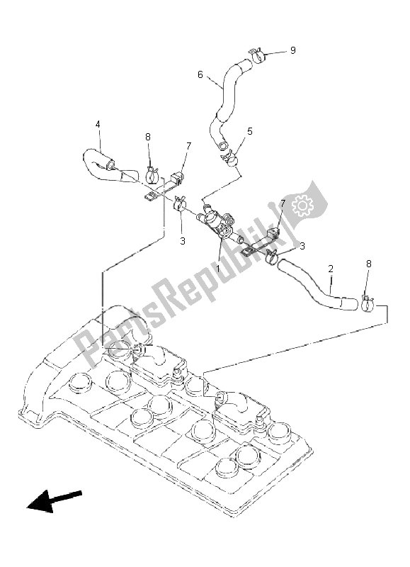 All parts for the Air Induction System of the Yamaha XJ6F 600 2011