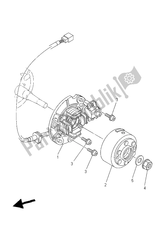 Toutes les pièces pour le Générateur du Yamaha YZ 125 2004