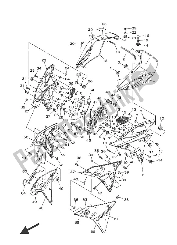 Tutte le parti per il Cuffia del Yamaha MT 09 Tracer ABS 900 2016