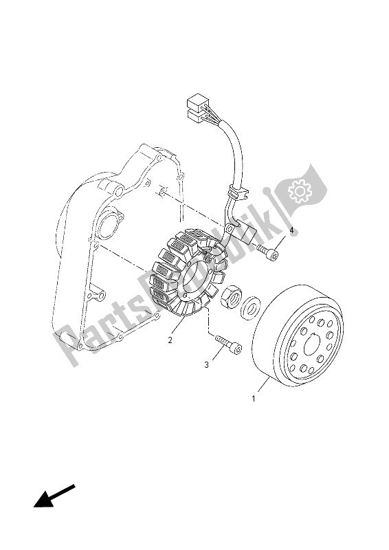 Alle onderdelen voor de Generator van de Yamaha YP 250 RA X MAX 2012