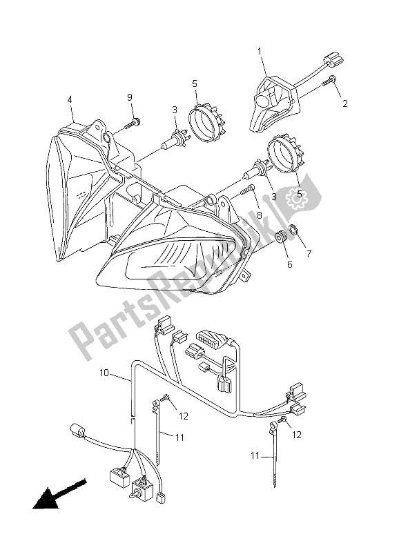 Toutes les pièces pour le Phare du Yamaha YZF R6 600 2012