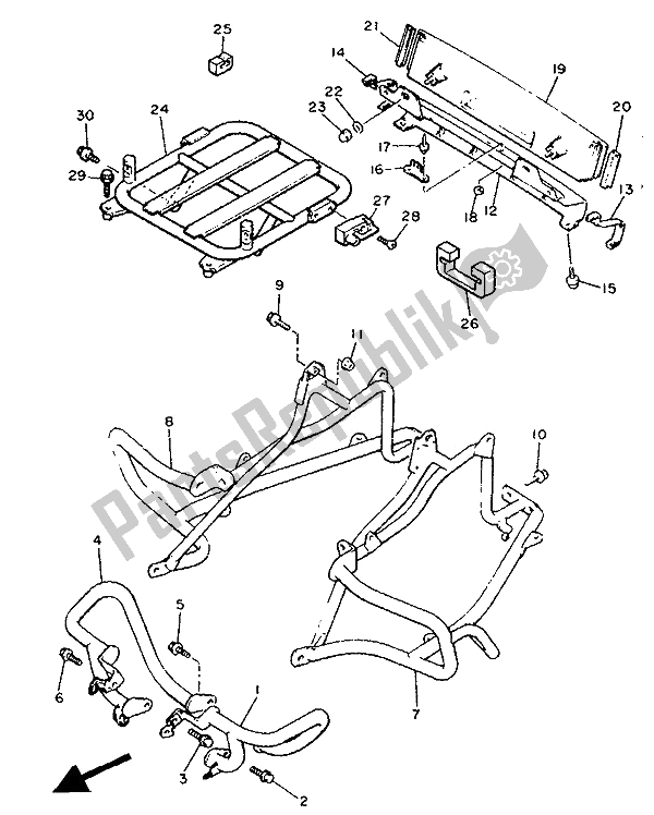 Toutes les pièces pour le Garde du Yamaha XVZ 13 TD Venture Royal 1300 1991