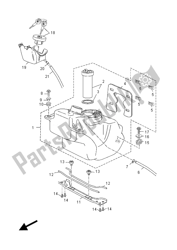 Wszystkie części do Zbiornik Paliwa Yamaha YP 125R 2013