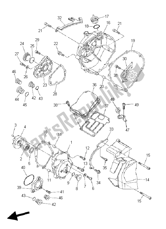 Toutes les pièces pour le Couvercle De Carter 1 du Yamaha FZ1 S Fazer 1000 2006