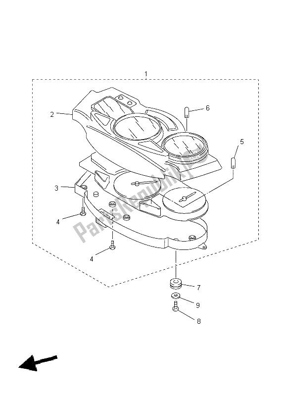 All parts for the Meter of the Yamaha FJR 1300A 2004