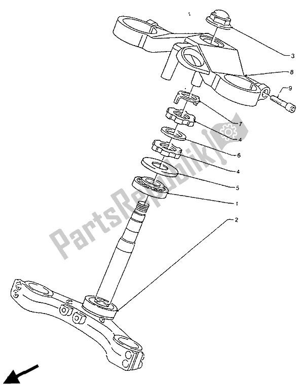 Toutes les pièces pour le Pilotage du Yamaha TZR 125R 1992