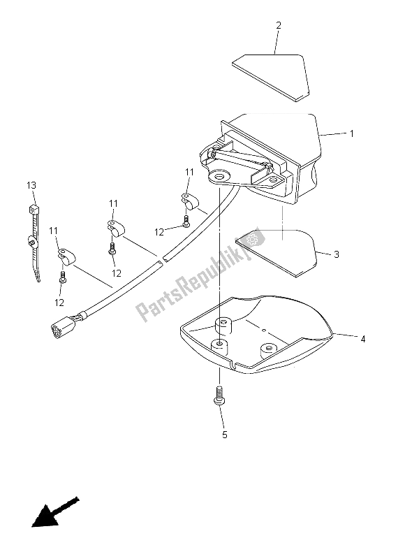 Tutte le parti per il Fanale Posteriore del Yamaha WR 250F 2015