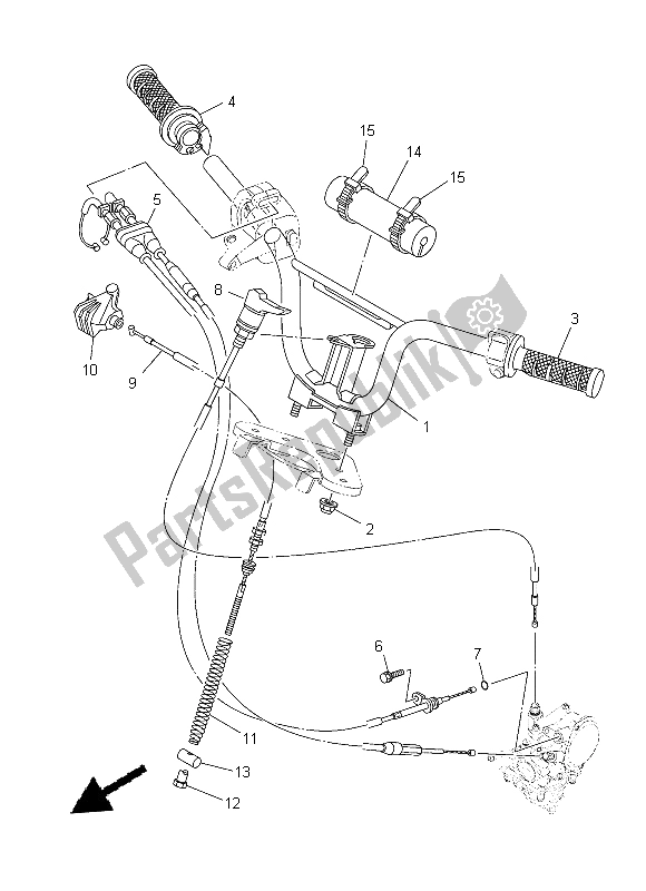 Tutte le parti per il Maniglia E Cavo Dello Sterzo del Yamaha TT R 50E 2015