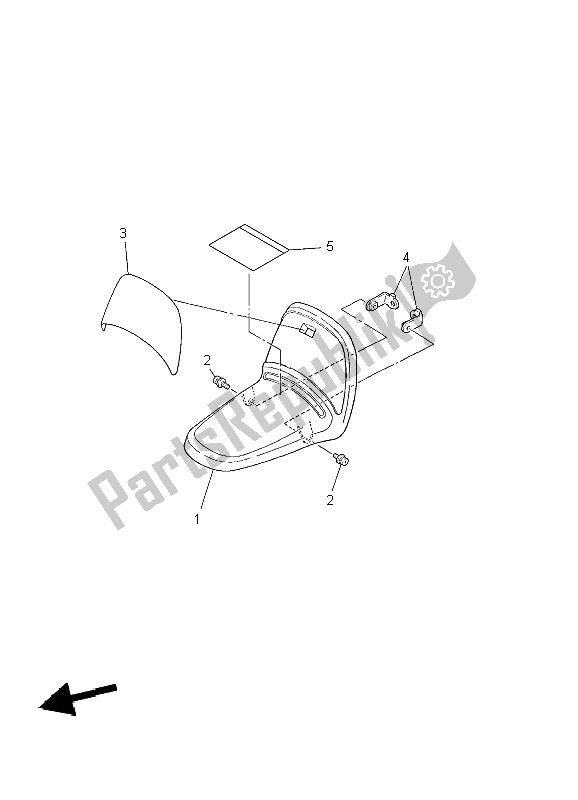 All parts for the Front Fender of the Yamaha PW 50 2009