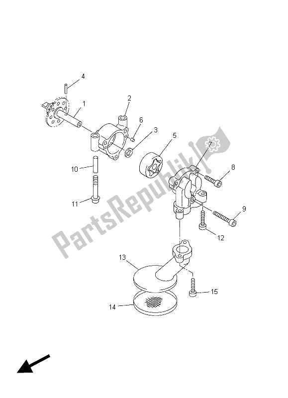 Todas las partes para Bomba De Aceite de Yamaha FJR 1300A 2015