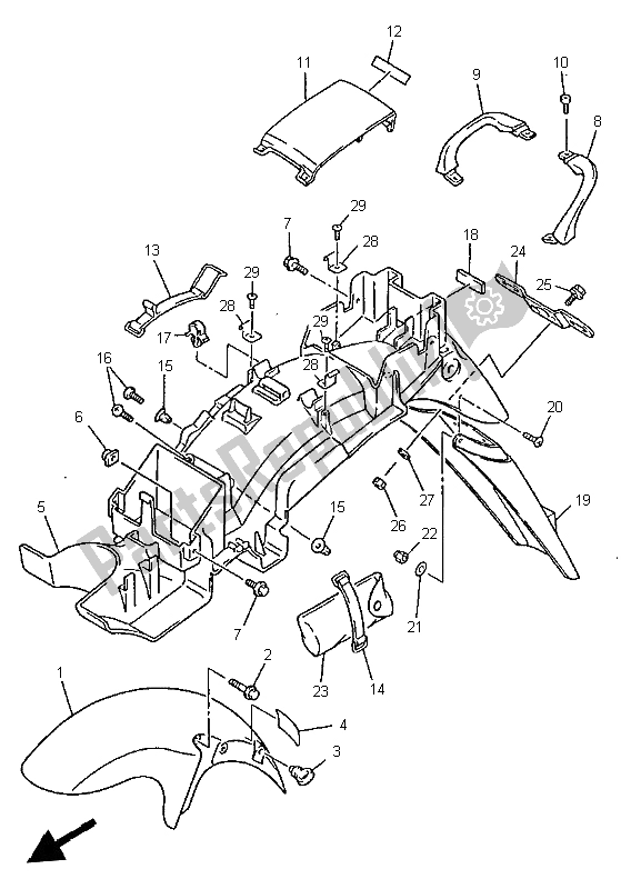 Toutes les pièces pour le Aile du Yamaha XJ 600N 1999