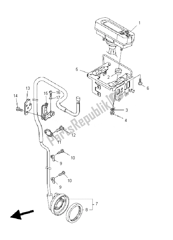 All parts for the Meter of the Yamaha WR 450F 2010