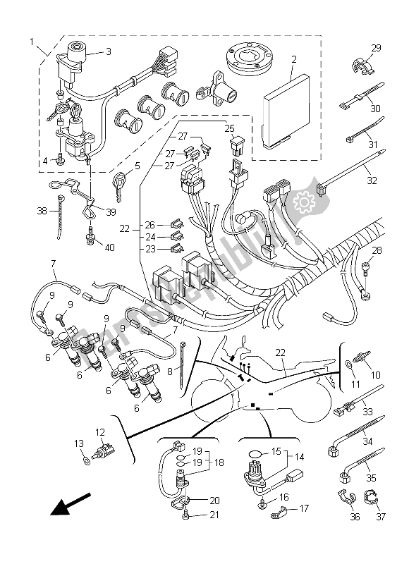 All parts for the Electrical 1 of the Yamaha XT 1200Z 2015