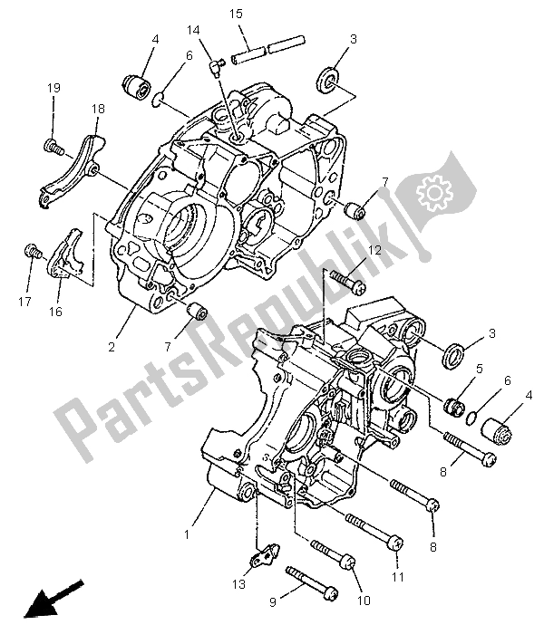 Todas las partes para Caja Del Cigüeñal de Yamaha DT 125R 1999