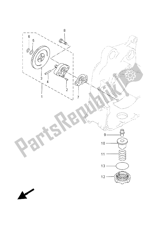 Toutes les pièces pour le La Pompe à Huile du Yamaha YP 250R MBL2 2015