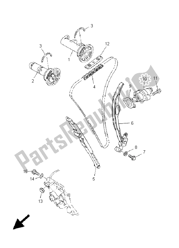 Todas las partes para árbol De Levas Y Cadena de Yamaha WR 250F 2005