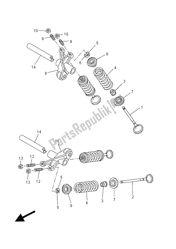 Todas las partes para Válvula de Yamaha MT 125 2015