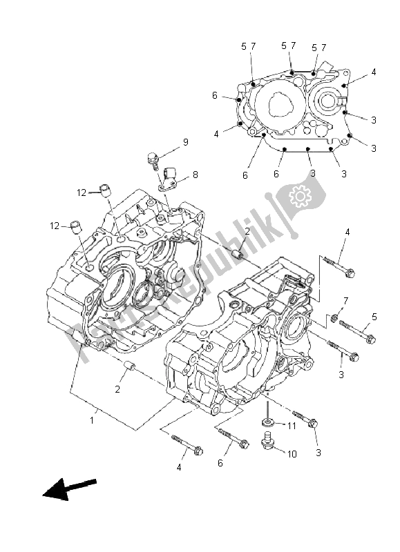 Todas as partes de Bloco Do Motor do Yamaha YBR 250 2011