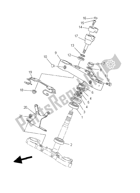 Todas las partes para Direccion de Yamaha XV 1600A Wildstar 2002