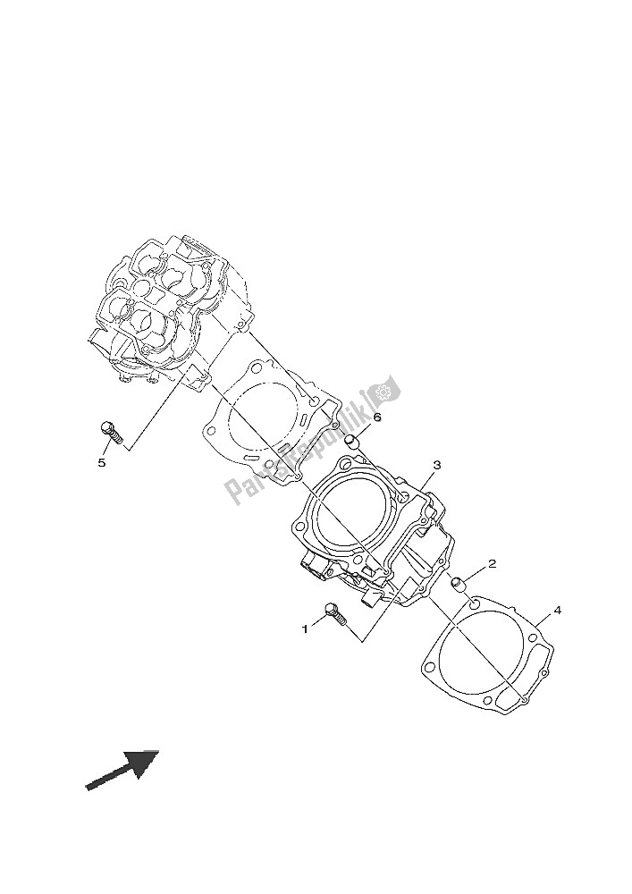 Alle onderdelen voor de Cilinder van de Yamaha YXE 700 ES 2016