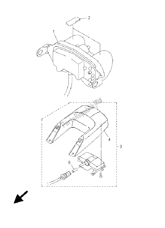 Todas las partes para Luz De La Cola de Yamaha YZF R6 600 2001