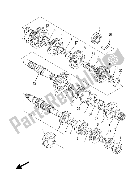 Tutte le parti per il Trasmissione del Yamaha XJR 1300C 2015